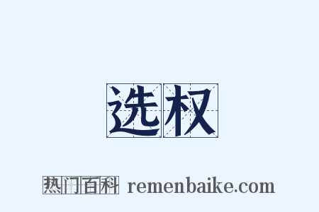 选权是什么意思的图片